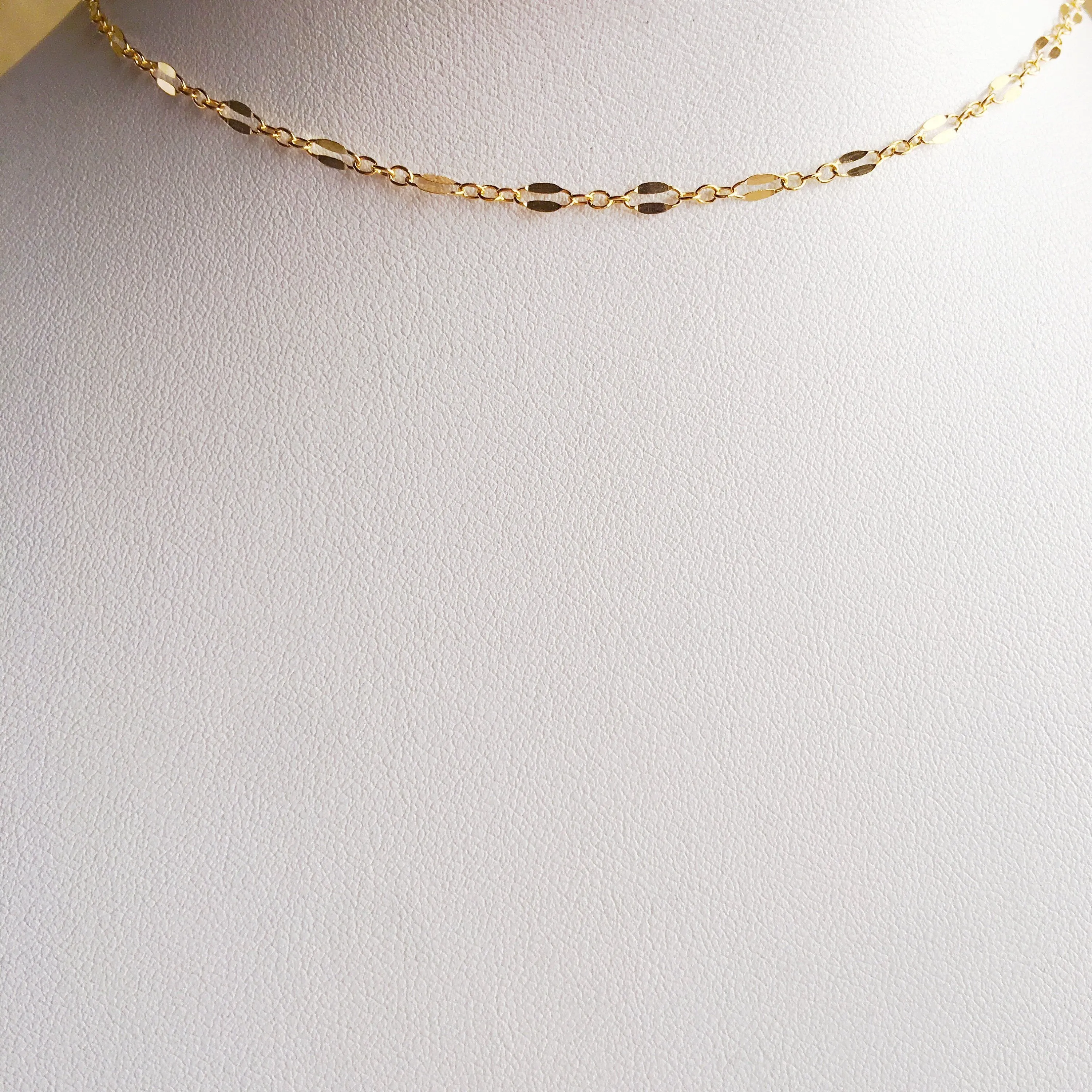 14k Gold Filled Minimalist Parallel Choker Necklace