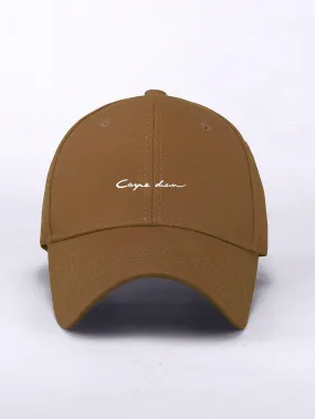 1pc Men's Casual Adjustable Baseball Cap With Minimalist Letter Print, Suitable For Daily Wear