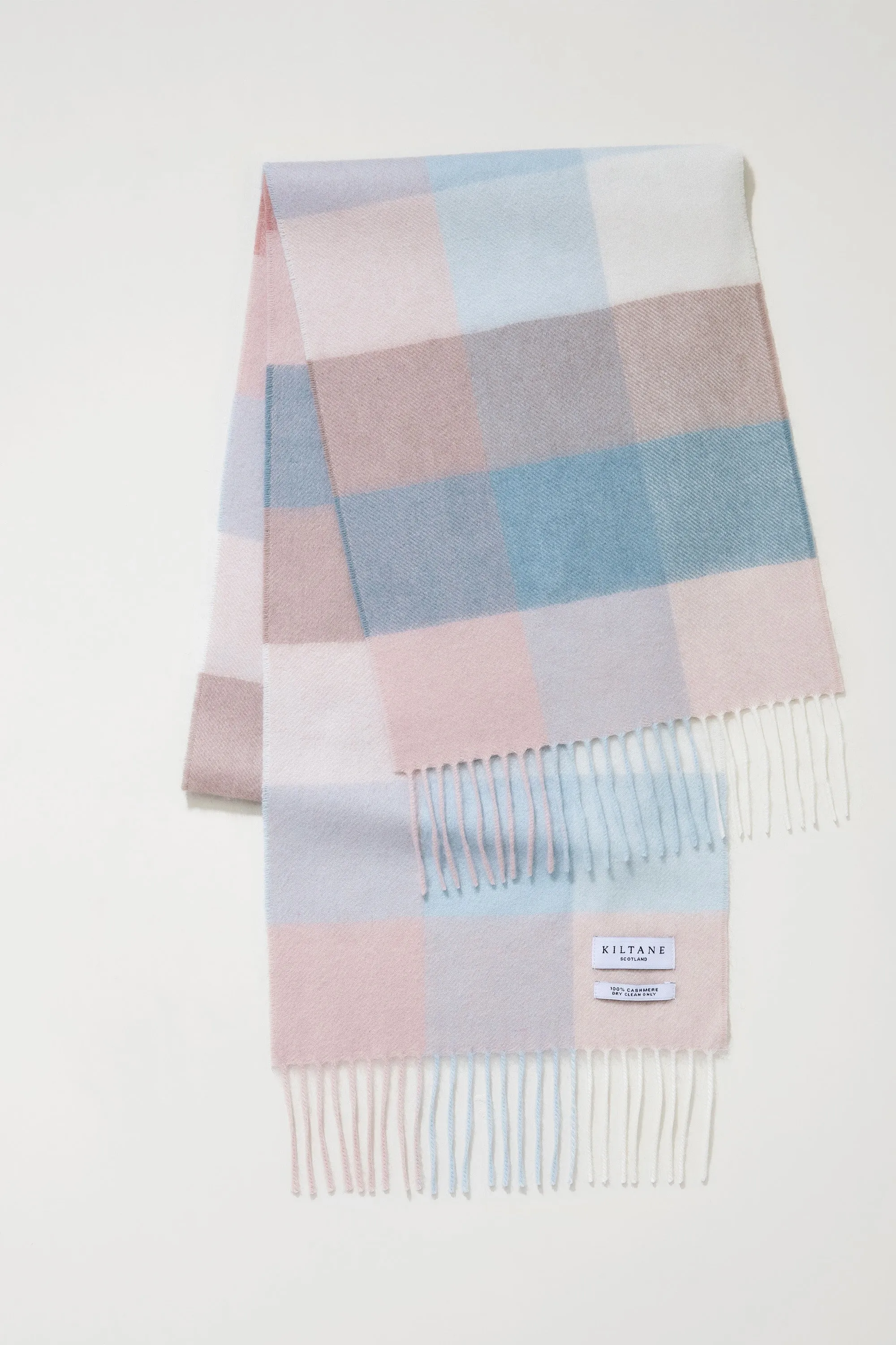 3 Square Cashmere Scarf - Seashell