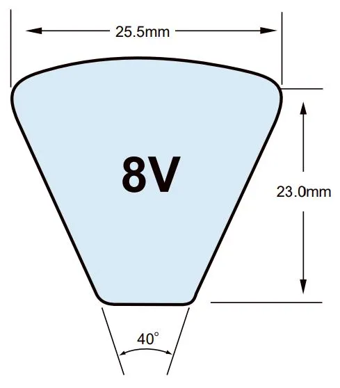 8V3750 V-Belt - 375.0" Length