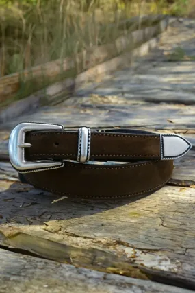 Alberto Luti - Type 800/35 Western Leather Belt in Burnt Suede