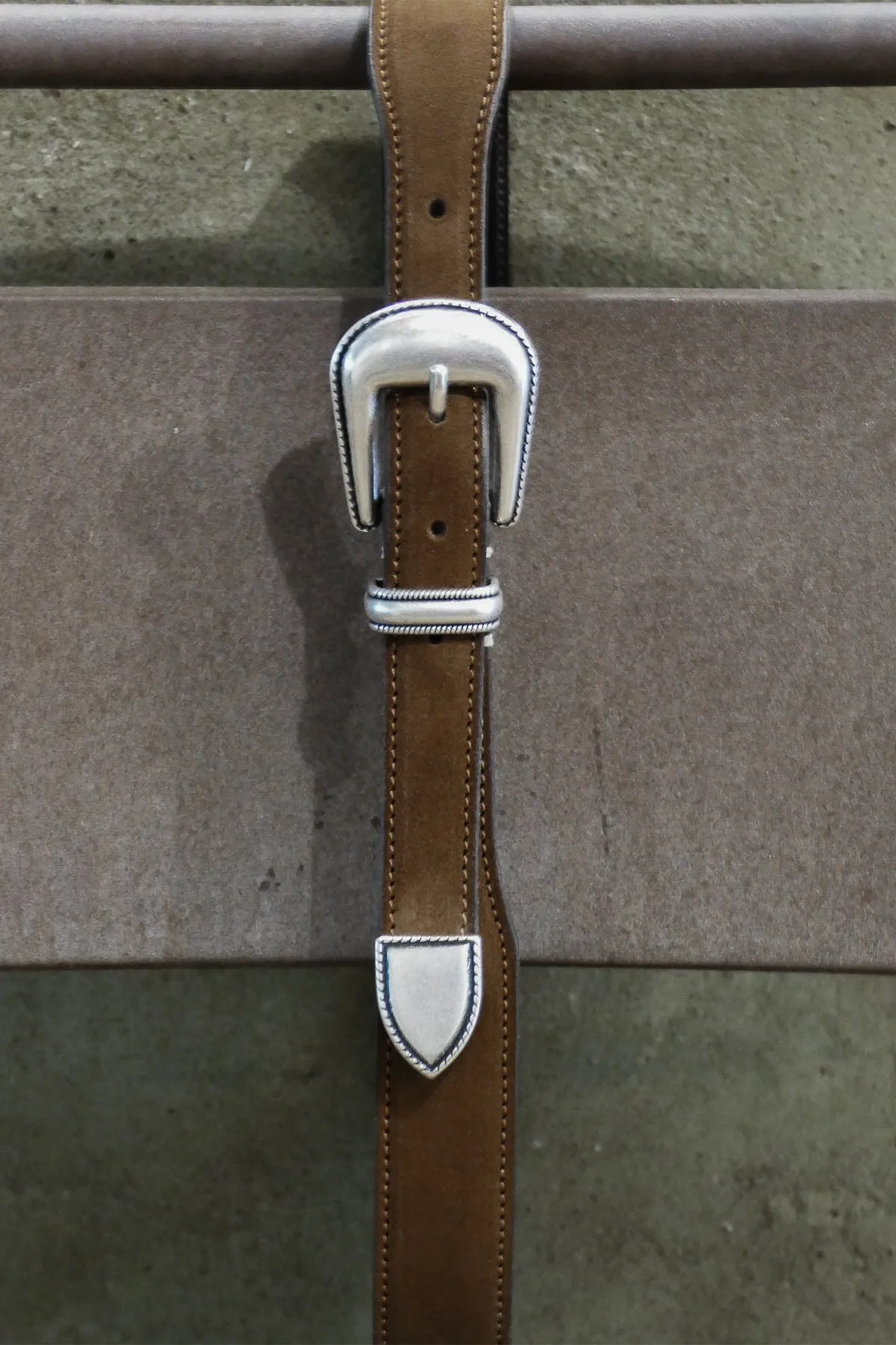 Alberto Luti - Type 800/35 Western Leather Belt in Burnt Suede