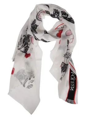 Alexander McQueen Graphic Print Scarf