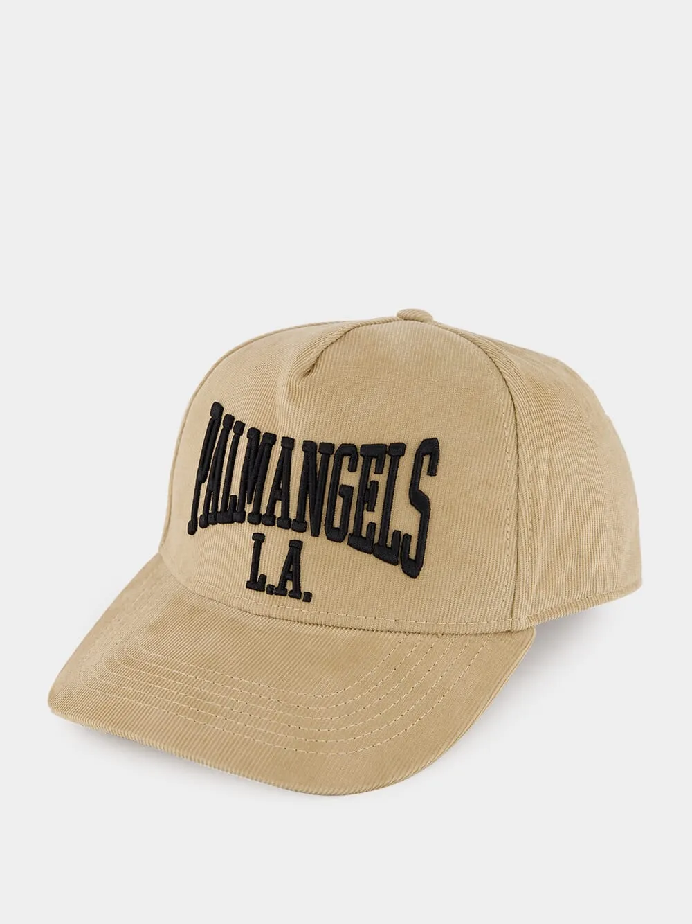 Beige College velvet Baseball Cap College