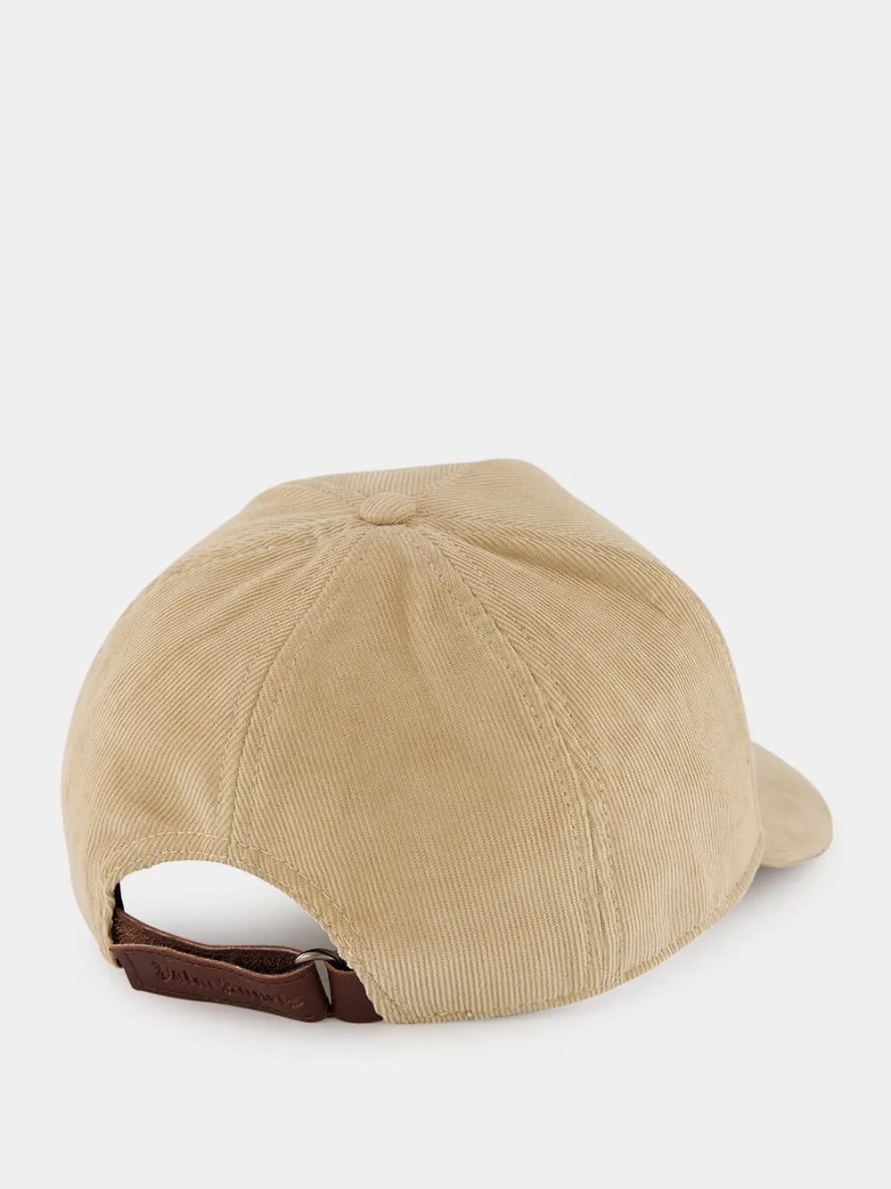 Beige College velvet Baseball Cap College