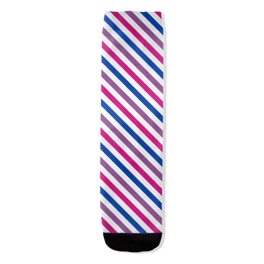 Bisexual Barber Striped All-Over Print Socks