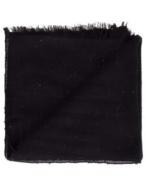 Black Cashmere Silk and Paillette Scarf