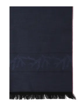 Blue Cashmere Logo Scarf