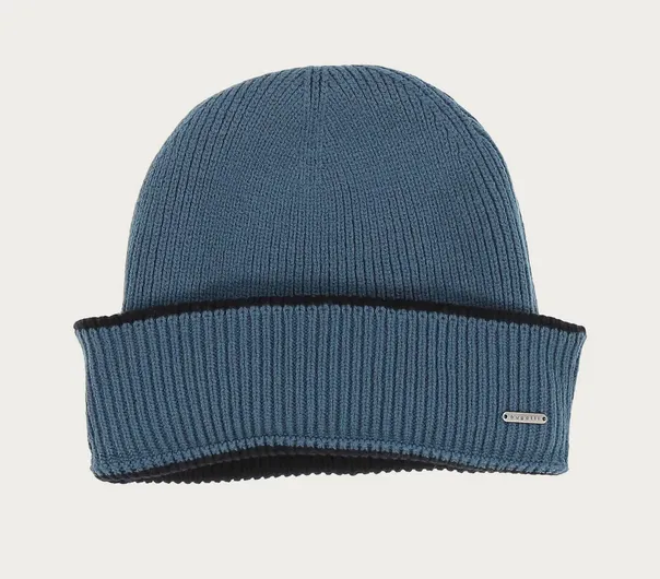 Bugatti Reversible Ribbed Hat | Navy/Denim