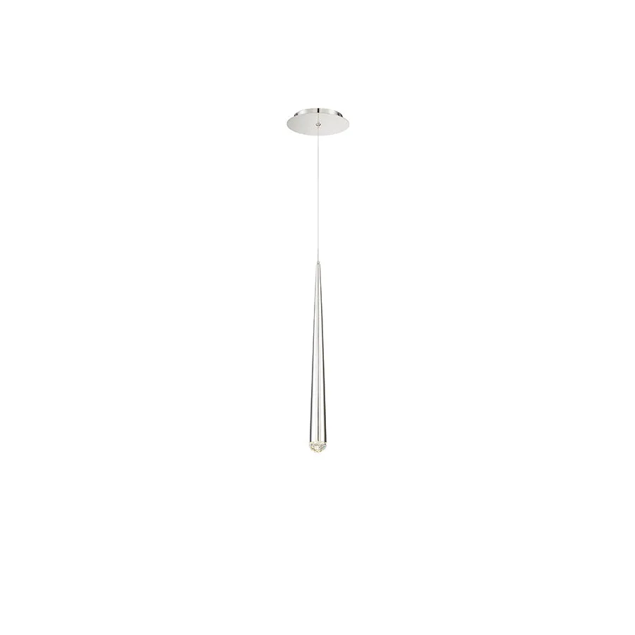 Cascade 19" LED Single Light Crystal Pendant