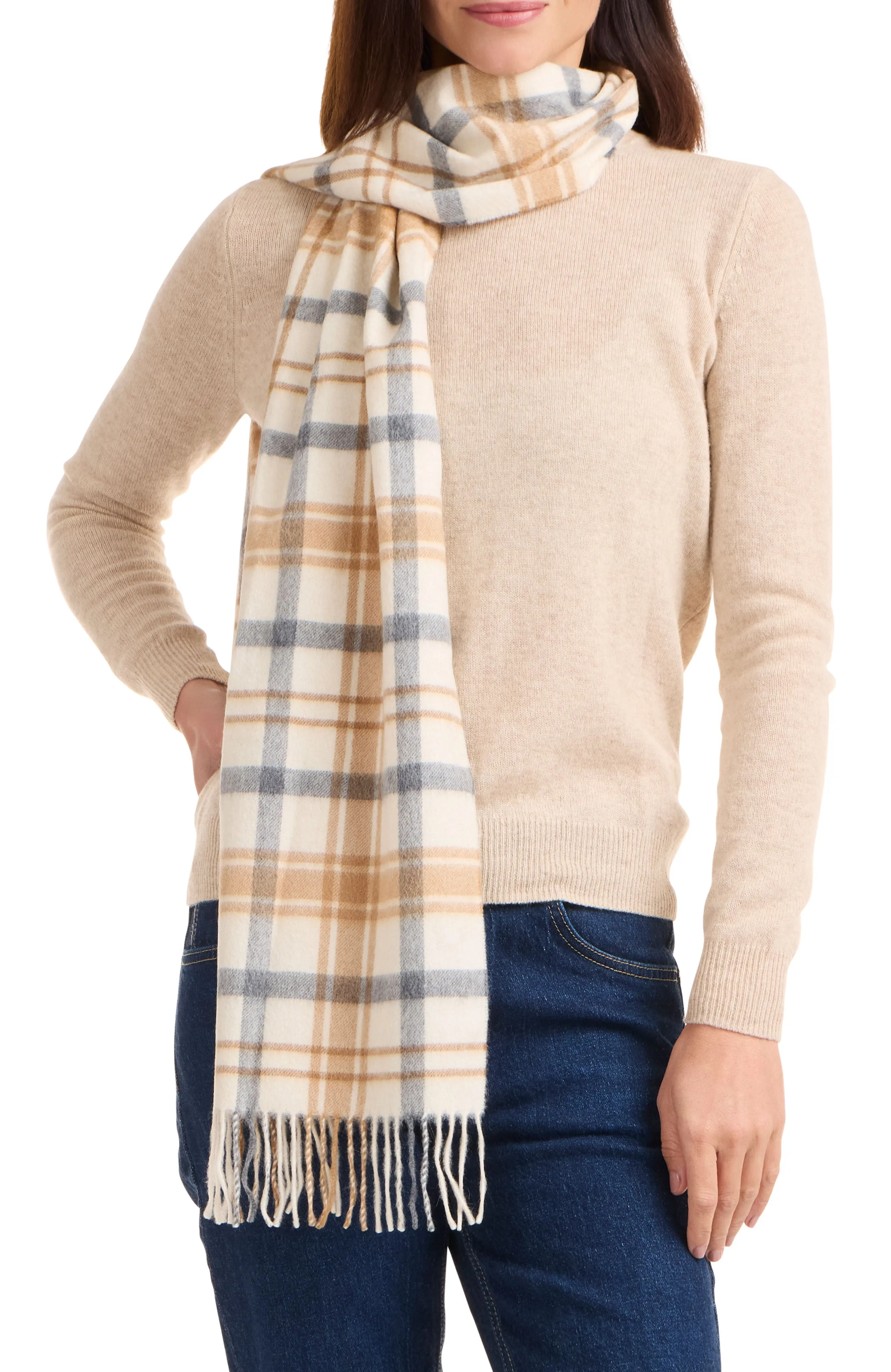 CASHMERE SCOTTISH PLAID SCARF