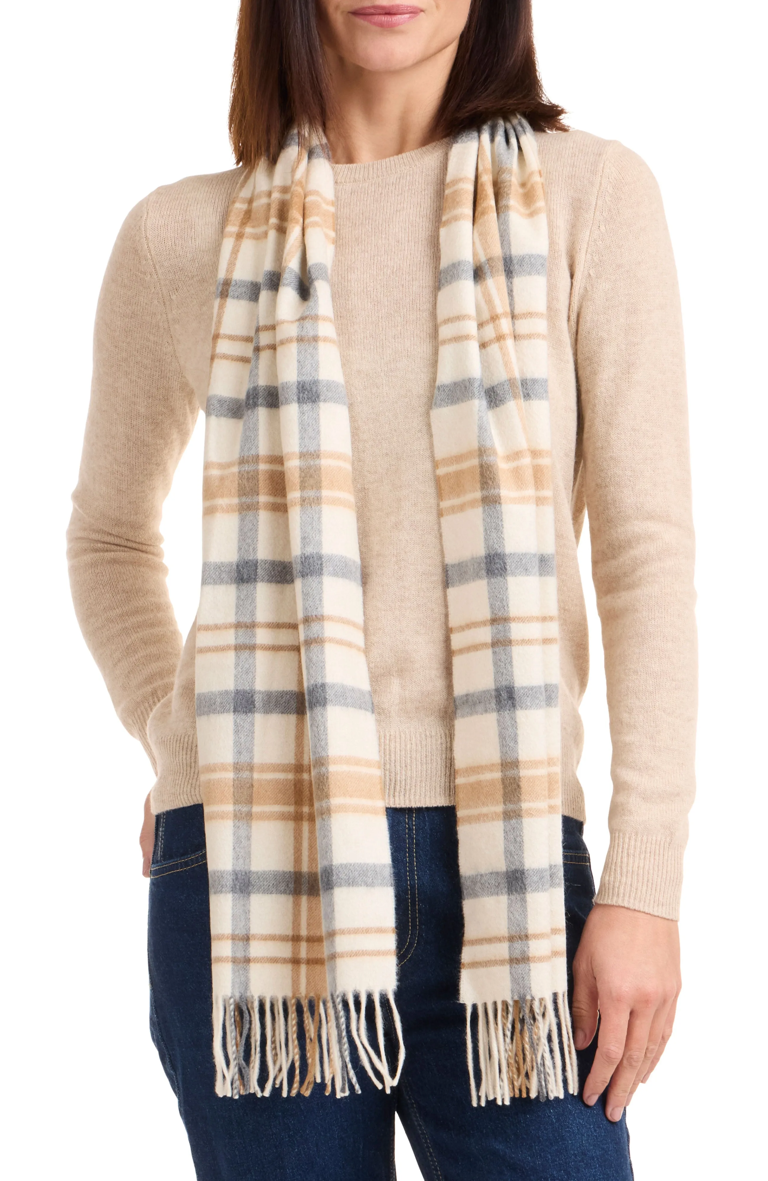 CASHMERE SCOTTISH PLAID SCARF