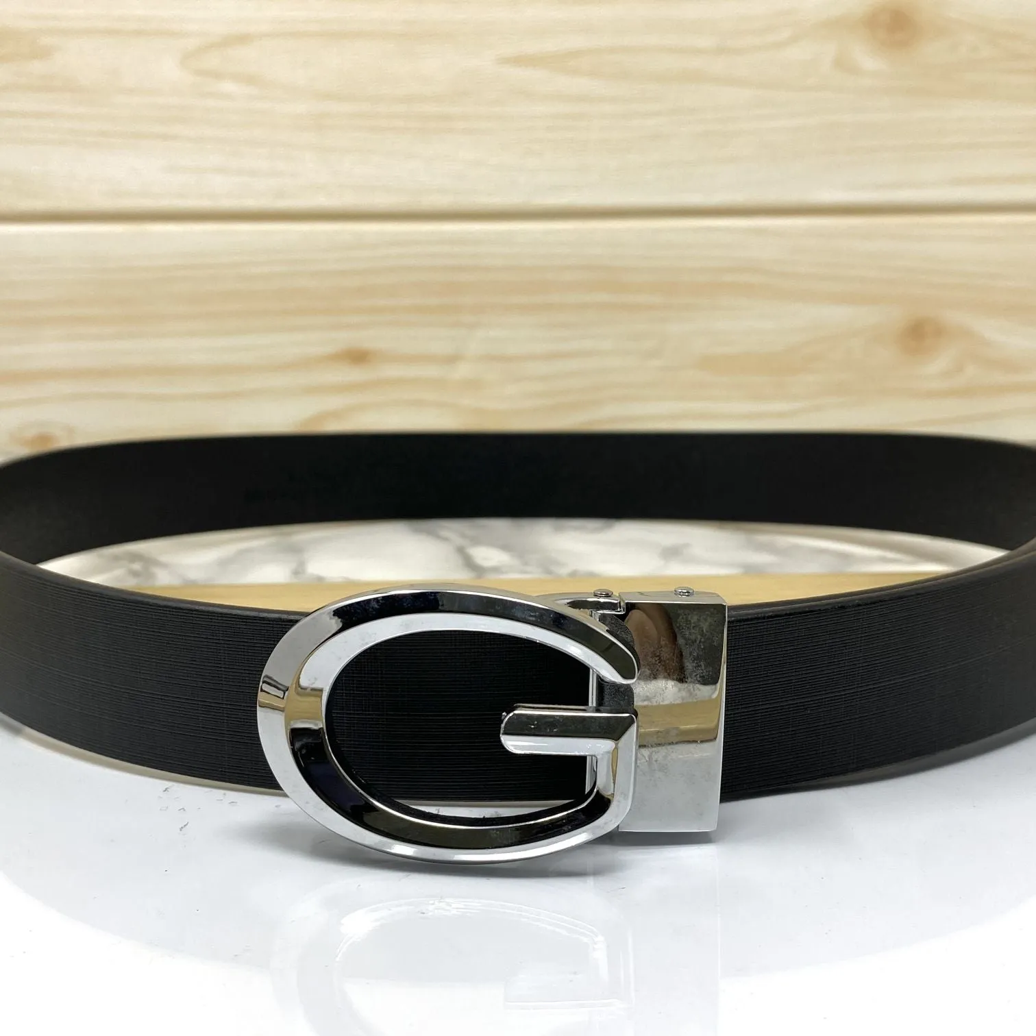 Classic G-Pattern Formal and Casual Leather Strap Belt -JonasParamount