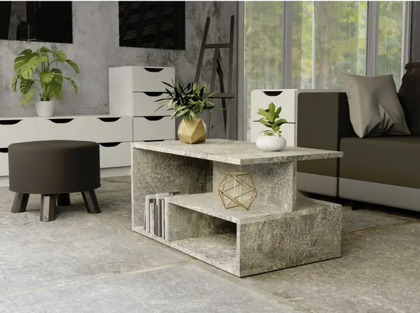 COFFEE TABLE PRIMA GREY CONCRETE 90X51CM