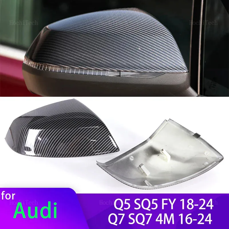 Compatible Audi Q5 SQ5 FY 2018-2024 Q7 SQ7 4M 2016-2024 Rearview Mirror Cover Cap Replacement