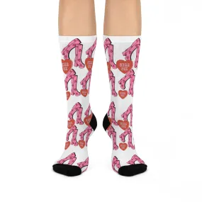 Crew Socks: Kiss Me Valentine Boots