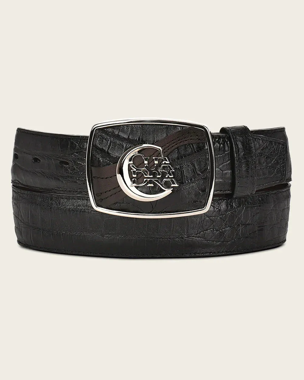 CV499FC - Cuadra black western fashion fuscus belt for men