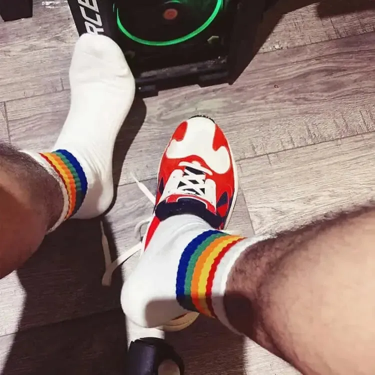 D.M Socks  Rainbow Striped