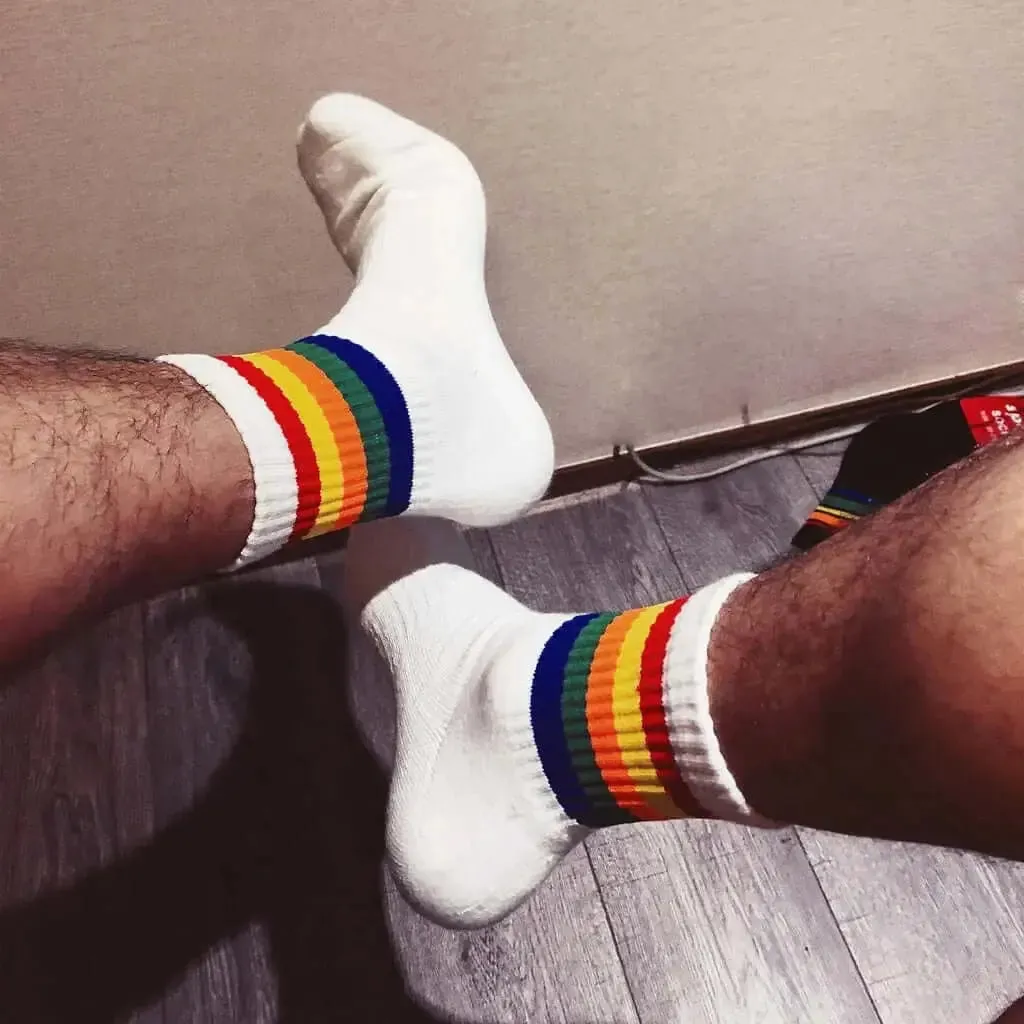 D.M Socks  Rainbow Striped