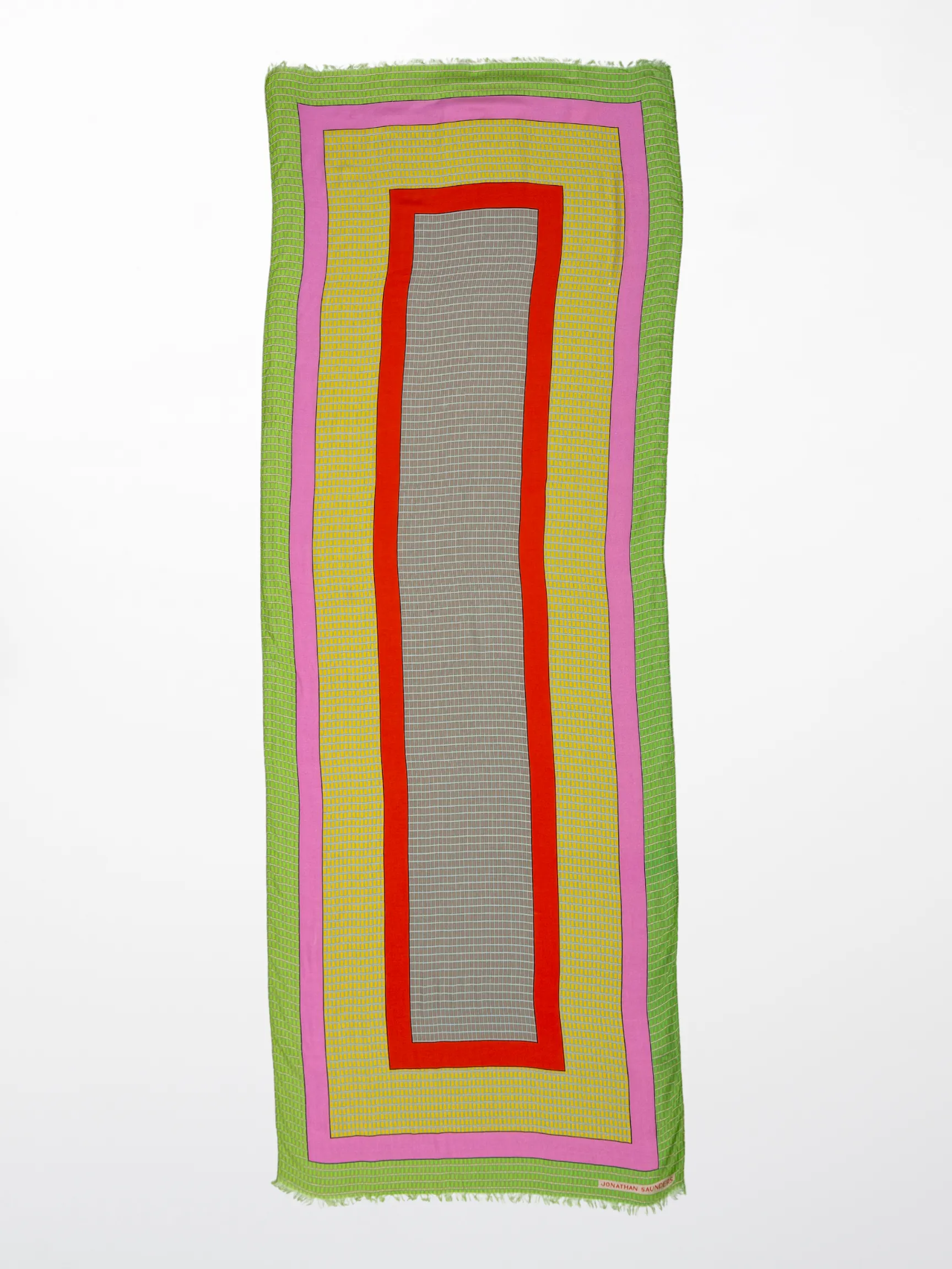 DS-1032 “COLOR MESH" - JONATHAN SAUNDERS DIGITAL PRINT CASHMERE MODAL SCARF. MADE IN ITALY