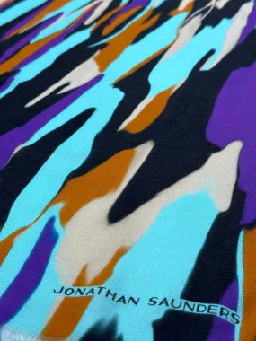 DS-1033 “ELECTRIC SAFARI" - JONATHAN SAUNDERS DIGITAL PRINT CASHMERE MODAL SCARF. MADE IN ITALY