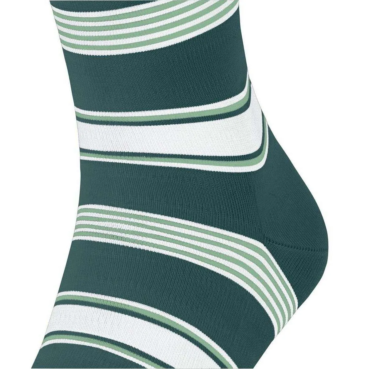 Falke Marina Stripe Socks - Mulberry Green