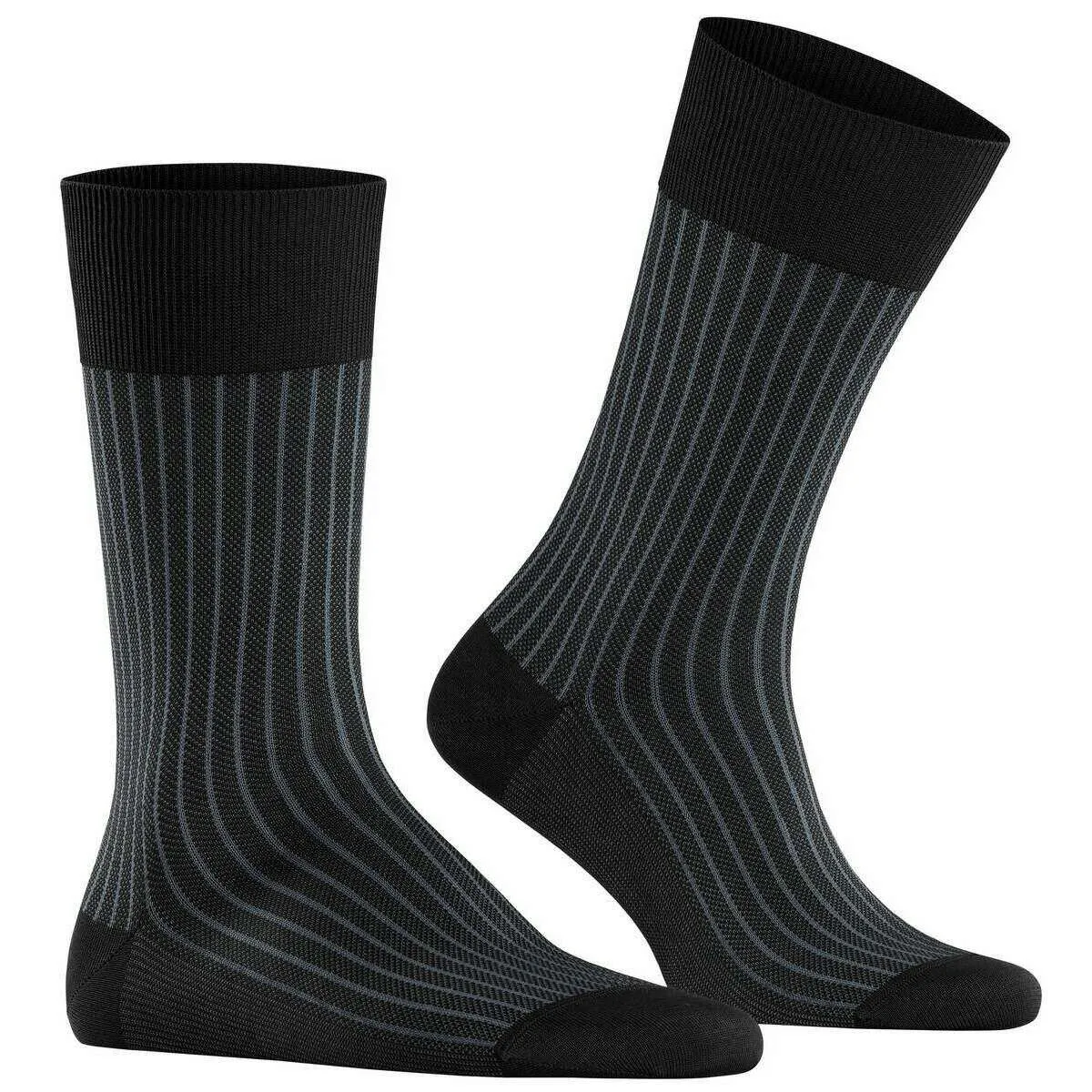 Falke Oxford Stripe Socks - Black Mix