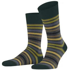 Falke Tinted Stripe Socks - Steel Mel Grey