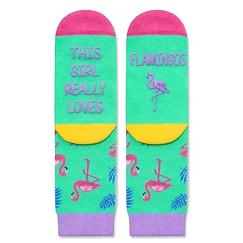 Flamingo Gifts for Girls and Children Flamingo Lovers Gifts Best Gifts for Daughter Flamingo Socks, Gifts for 7-10 Years Old Girls