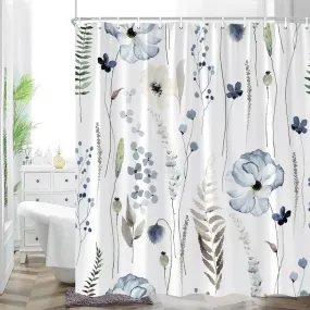 Flower shower curtain for bathroom gives the luxury of a view