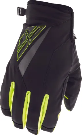 FLY RACING YOUTH TITLE GLOVES BLACK/HI-VIS SZ 06 371-04906