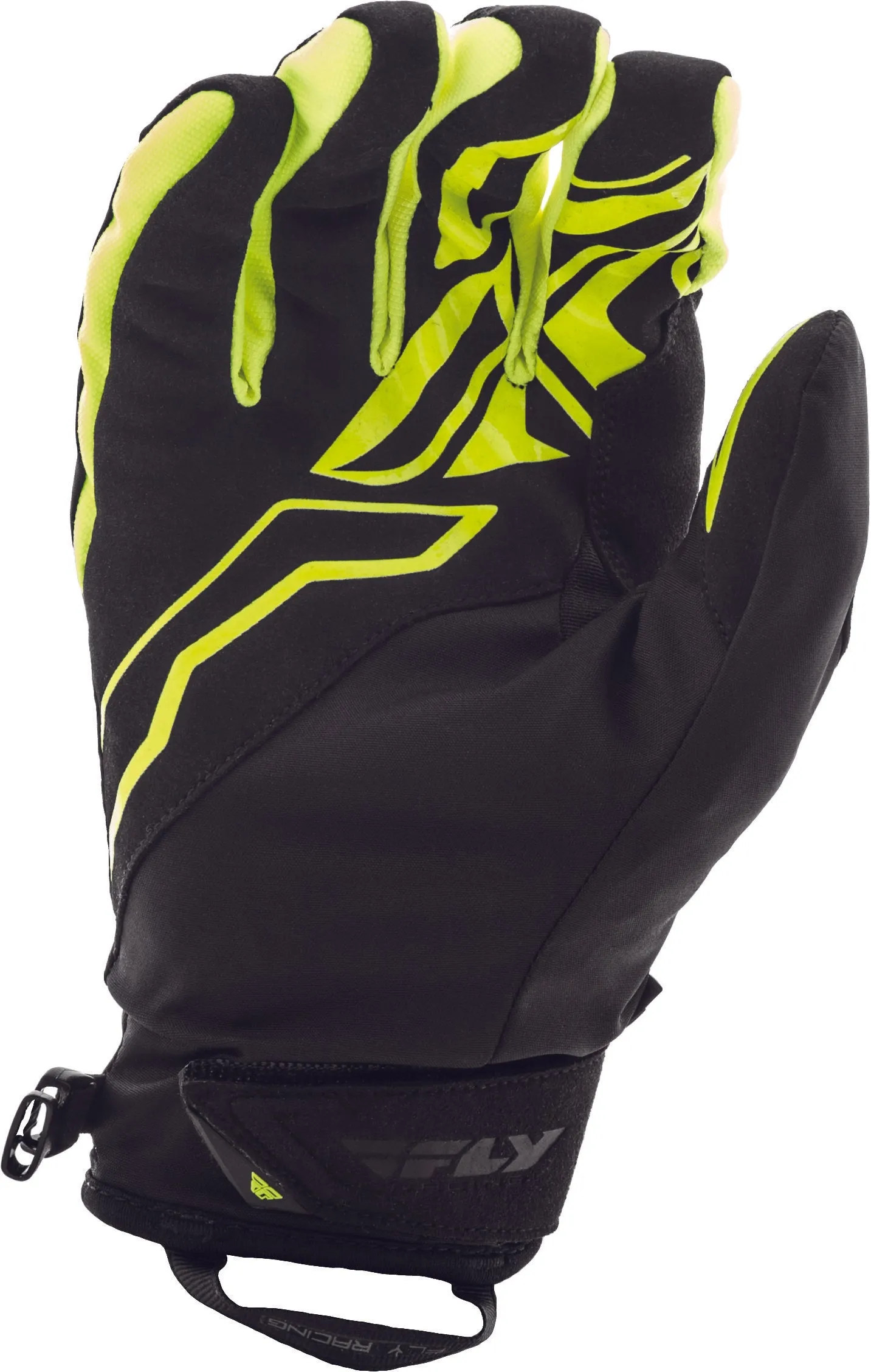 FLY RACING YOUTH TITLE GLOVES BLACK/HI-VIS SZ 06 371-04906