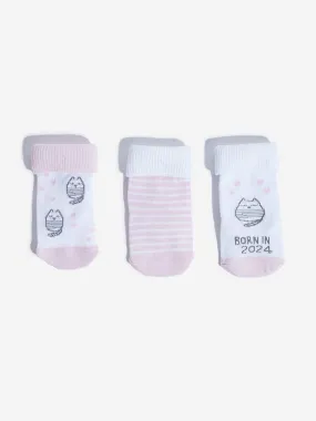 HOP Baby Multicolour Printed Socks - Pack of 3