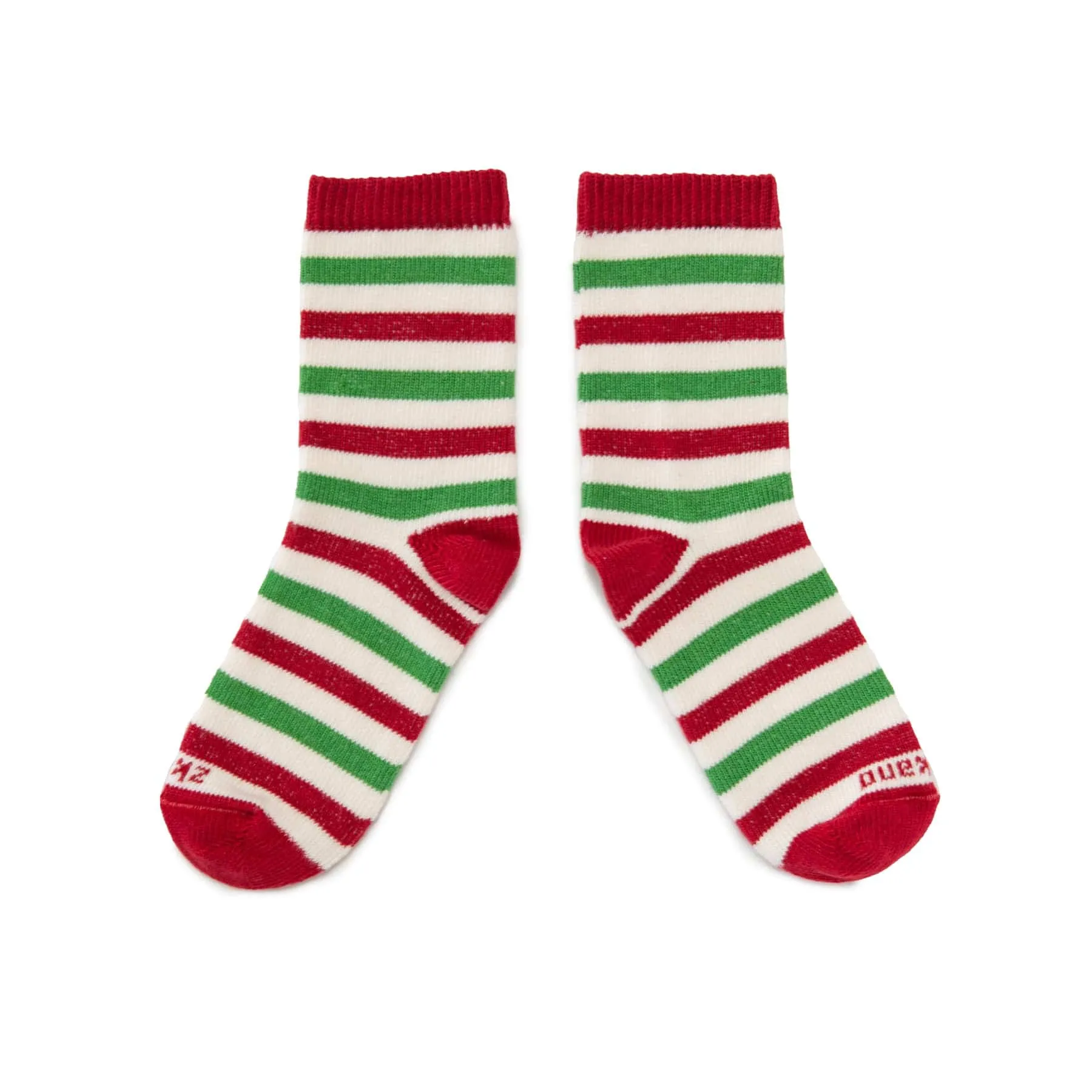 Kids - Candy Cane Stripe Organic Cotton Crew - Peppermint