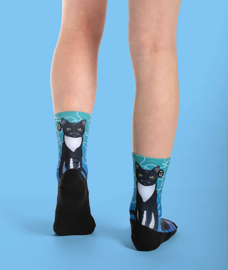 Kitten Around Youth Crew Socks