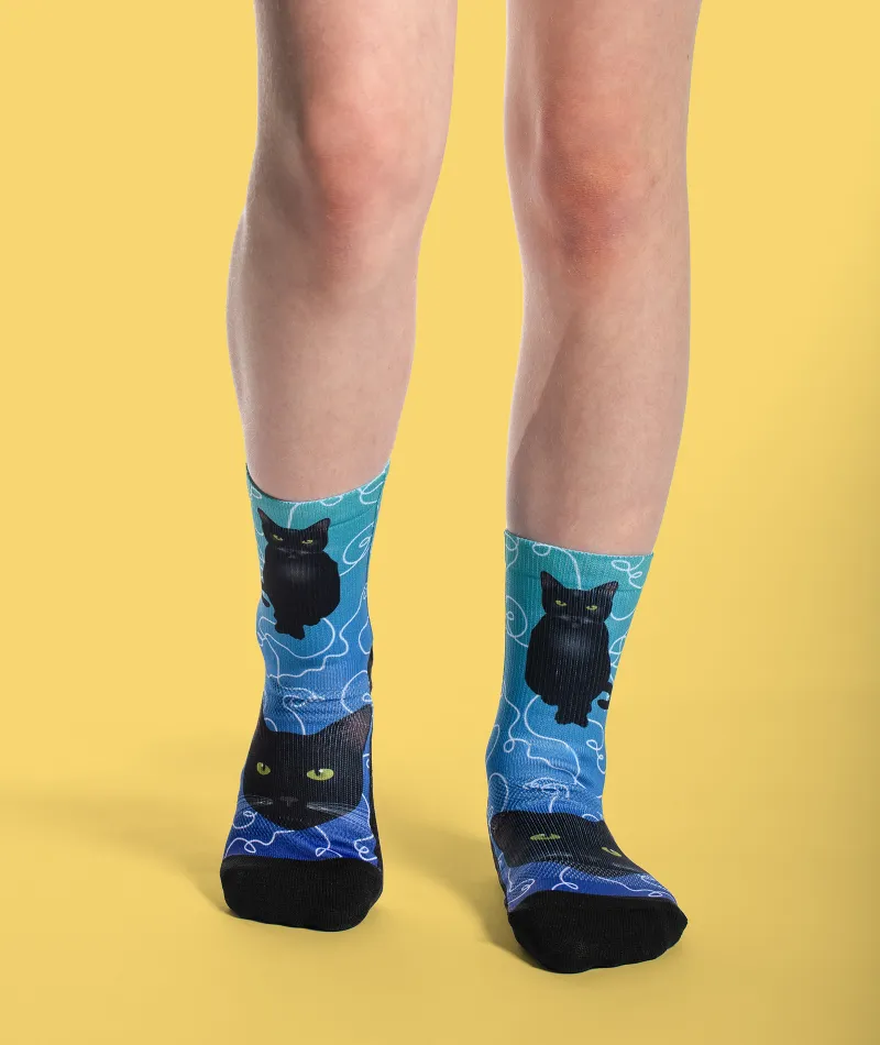 Kitten Around Youth Crew Socks