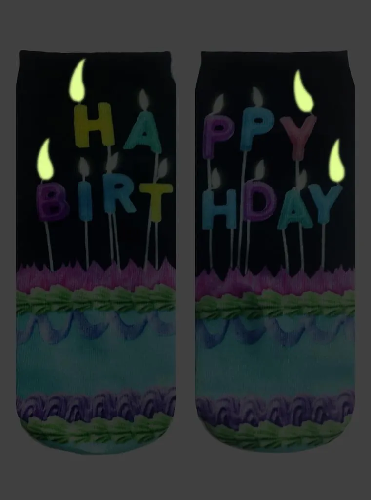 Living Royal Glow In the Dark Ankle Socks: Make A Wish