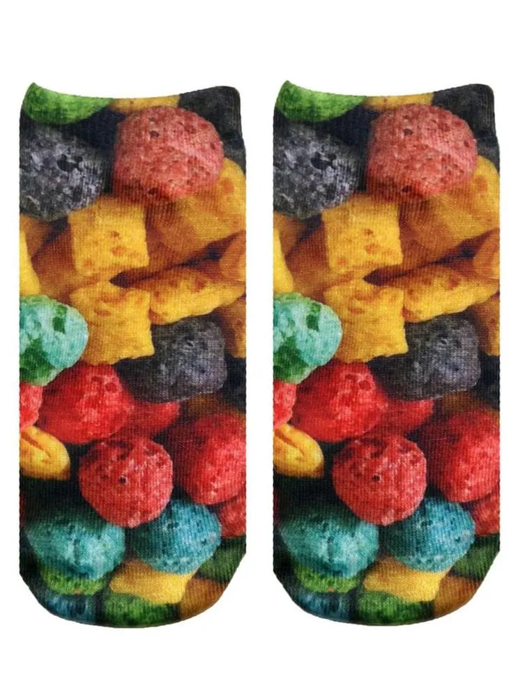 Living Royal Photo Print Ankle Socks Crunch Berries