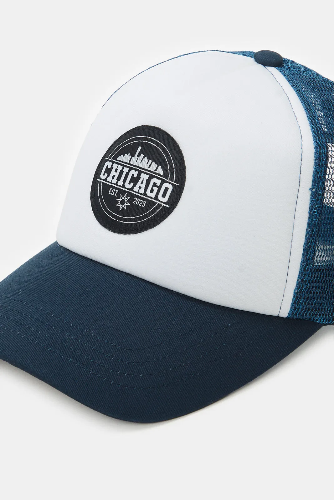 Men White And Navy Cap