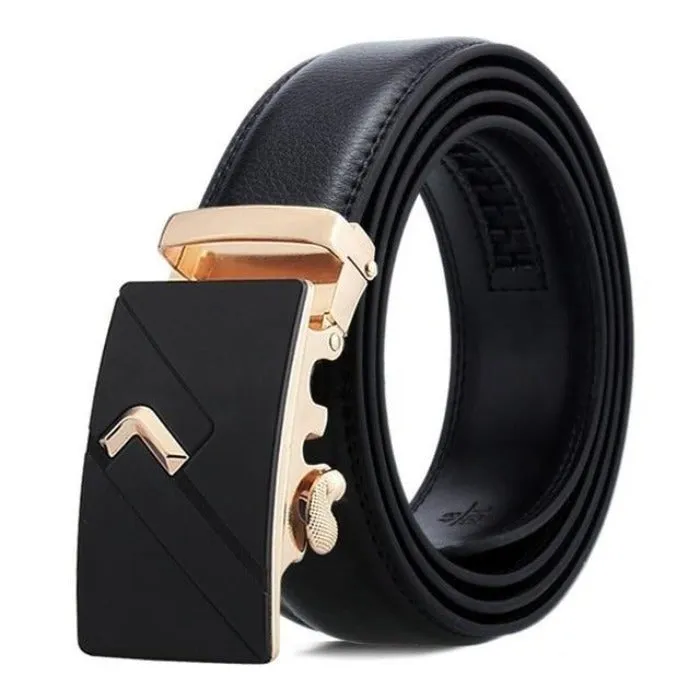 Men's Designer Automatic Ratchet Belt with Classic Buckle