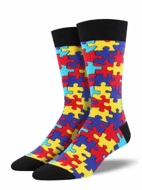 Men's Puzzled Graphic Socks