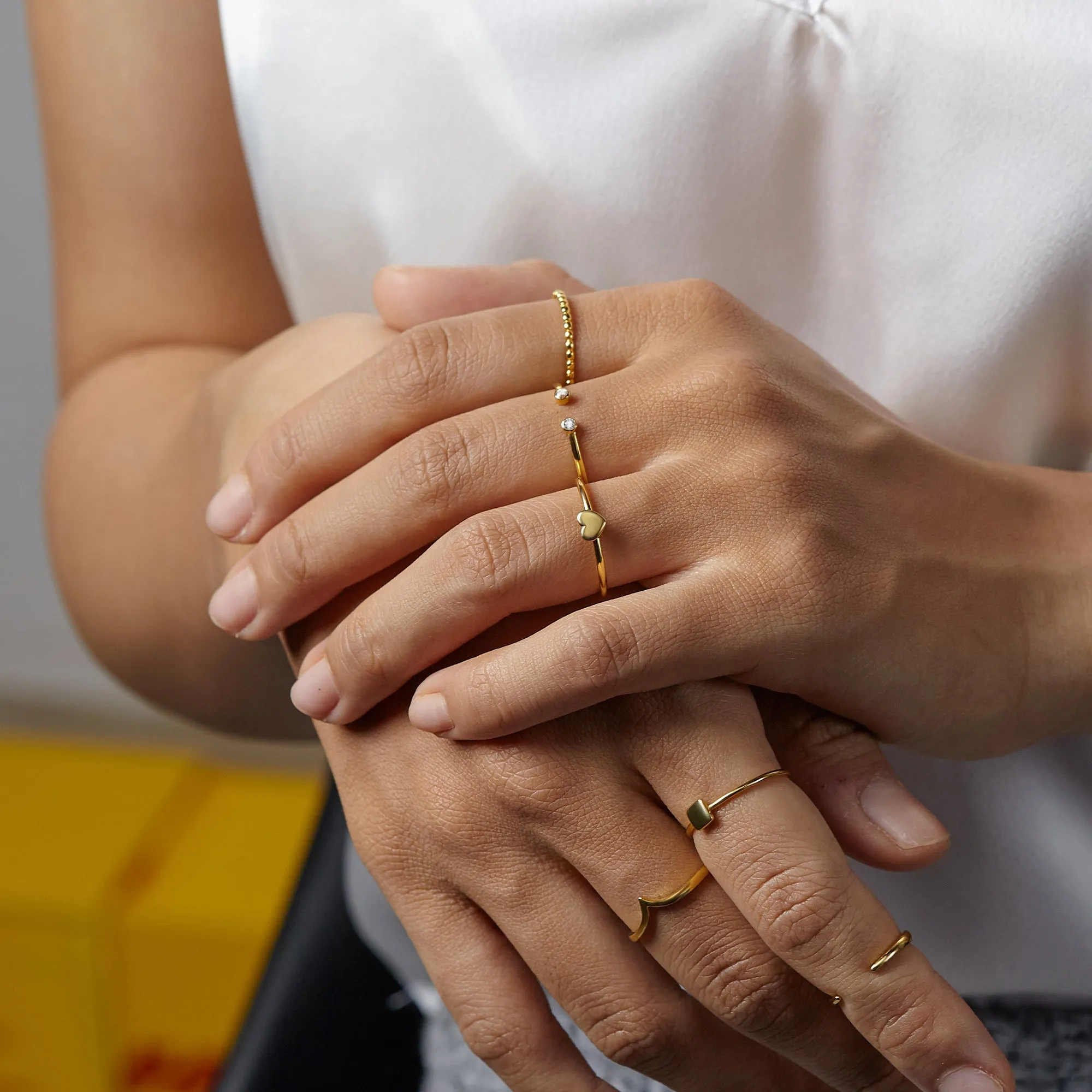 Minimalist Dainty Heart Ring