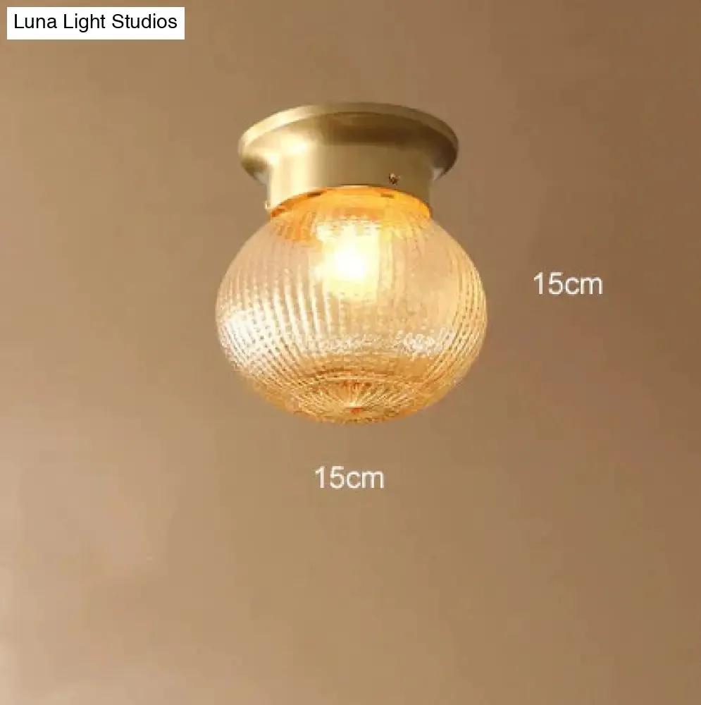 Modern Minimalist Creative All-copper Corridor Aisle Light Stair Balcony Ceiling Lamp