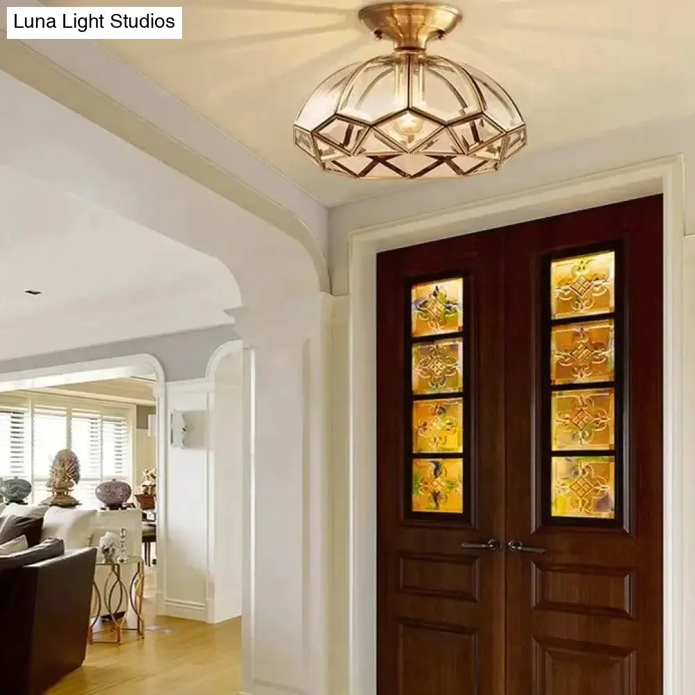 Modern Minimalist New Corridor Full Copper Ceiling