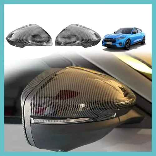 Mustang Mach E Direct ABS Carbon Fiber Look Side Mirror Cover Caps Compatible with 2021-2023