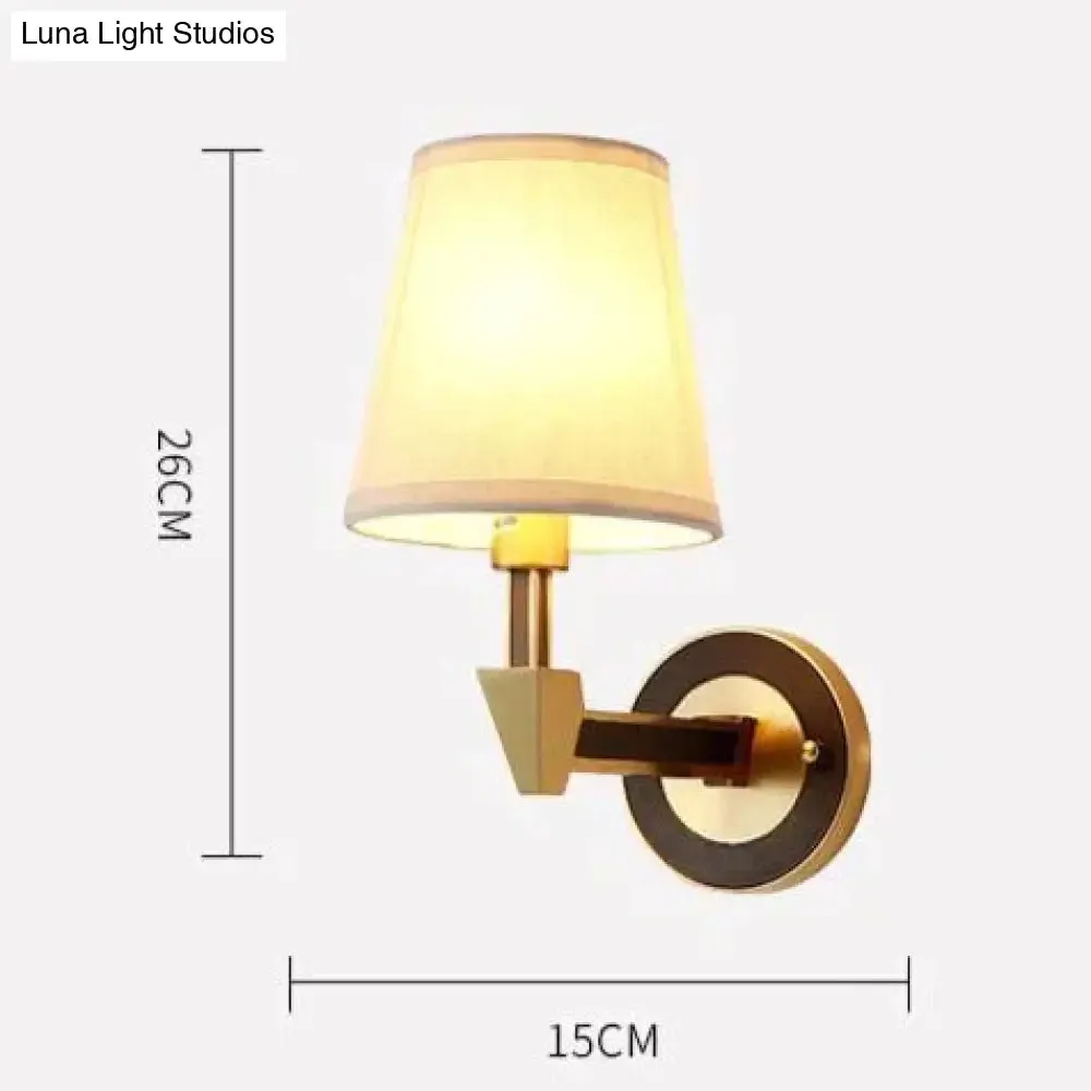 Nordic Minimalist Bedroom Bedside Full Copper Wall Lamp