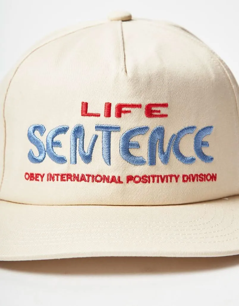 Obey Life Sentence Snapback Cap - Unbleached