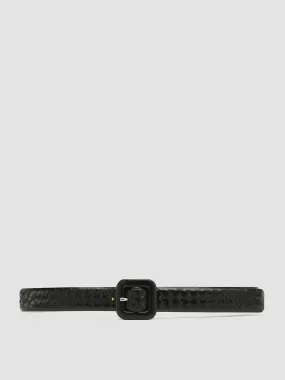 OC STRIP 060 - Black Woven Leather Belt