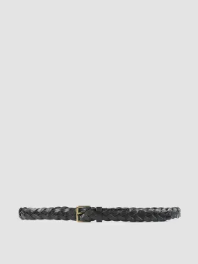 OC STRIP 20 - Black Woven Leather Belt