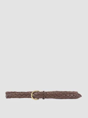 OC STRIP 36 - Brown Woven Leather Belt